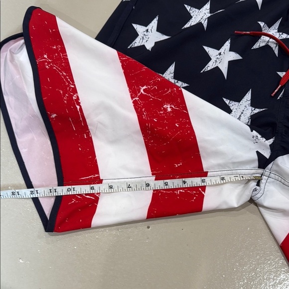 OP flex 4 way stretch American Flag Men's Board Shorts Size 38”waist swim trunks - Picture 4 of 7
